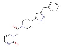 1-{2-[4-(3-benzyl-1H-pyrazol-5-yl)piperidin-1-yl]-2-oxoethyl}pyrimidin-2(1H)-one