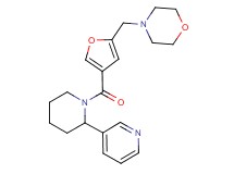 4-[(4-{[2-(3-pyridinyl)-1-piperidinyl]carbonyl}-2-furyl)methyl]morpholine