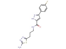 N-[3-(5-amino-1,3,4-thiadiazol-2-yl)propyl]-3-(4-fluorophenyl)-1H-pyrazole-5-carboxamide