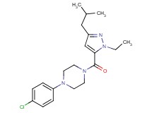 1-(4-chlorophenyl)-4-[(1-ethyl-3-isobutyl-1H-pyrazol-5-yl)carbonyl]piperazine