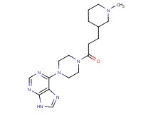 6-{4-[3-(1-methyl-3-piperidinyl)propanoyl]-1-piperazinyl}-9H-purine