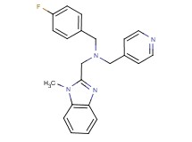 (4-fluorobenzyl)[(1-methyl-1H-benzimidazol-2-yl)methyl](pyridin-4-ylmethyl)amine