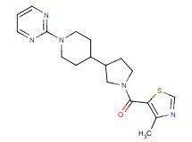 2-(4-{1-[(4-methyl-1,3-thiazol-5-yl)carbonyl]-3-pyrrolidinyl}-1-piperidinyl)pyrimidine