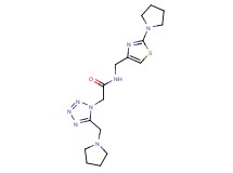 2-[5-(pyrrolidin-1-ylmethyl)-1H-tetrazol-1-yl]-N-[(2-pyrrolidin-1-yl-1,3-thiazol-4-yl)methyl]acetamide