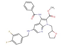 methyl 3-(benzoylamino)-5-[(3,4-difluorobenzyl)amino]-1-(tetrahydro-2-furanylmethyl)-1H-pyrrolo[2,3-b]pyridine-2-carboxylate