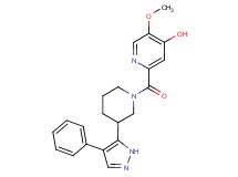 5-methoxy-2-{[3-(4-phenyl-1H-pyrazol-5-yl)-1-piperidinyl]carbonyl}-4-pyridinol