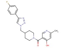 5-[(4-{[4-(4-fluorophenyl)-1H-1,2,3-triazol-1-yl]methyl}-1-piperidinyl)carbonyl]-2-methyl-4-pyridinol
