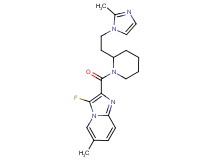 3-fluoro-6-methyl-2-({2-[2-(2-methyl-1H-imidazol-1-yl)ethyl]-1-piperidinyl}carbonyl)imidazo[1,2-a]pyridine