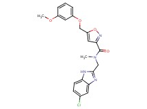 N-[(5-chloro-1H-benzimidazol-2-yl)methyl]-5-[(3-methoxyphenoxy)methyl]-N-methyl-3-isoxazolecarboxamide