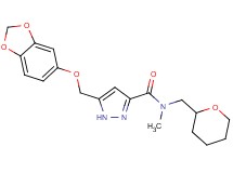 5-[(1,3-benzodioxol-5-yloxy)methyl]-N-methyl-N-(tetrahydro-2H-pyran-2-ylmethyl)-1H-pyrazole-3-carboxamide