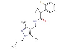 N-[(3,5-dimethyl-1-propyl-1H-pyrazol-4-yl)methyl]-1-(2-fluorophenyl)cyclopropanecarboxamide