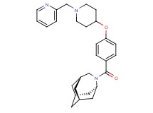 (1R*,3S*,6R*,8S*)-4-(4-{[1-(2-pyridinylmethyl)-4-piperidinyl]oxy}benzoyl)-4-azatricyclo[4.3.1.1~3,8~]undecane