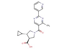 (3S*,4S*)-4-cyclopropyl-1-[(4-methyl-2-pyridin-3-ylpyrimidin-5-yl)carbonyl]pyrrolidine-3-carboxylic acid