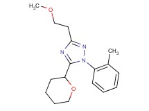3-(2-methoxyethyl)-1-(2-methylphenyl)-5-(tetrahydro-2H-pyran-2-yl)-1H-1,2,4-triazole