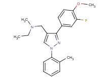 N-{[3-(3-fluoro-4-methoxyphenyl)-1-(2-methylphenyl)-1H-pyrazol-4-yl]methyl}-N-methylethanamine