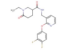 N-{[2-(3,4-difluorophenoxy)-3-pyridinyl]methyl}-1-ethyl-6-oxo-3-piperidinecarboxamide