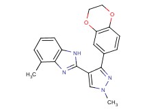 2-[3-(2,3-dihydro-1,4-benzodioxin-6-yl)-1-methyl-1H-pyrazol-4-yl]-4-methyl-1H-benzimidazole