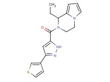 1-ethyl-2-{[3-(3-thienyl)-1H-pyrazol-5-yl]carbonyl}-1,2,3,4-tetrahydropyrrolo[1,2-a]pyrazine