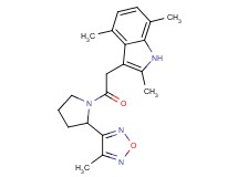 2,4,7-trimethyl-3-{2-[2-(4-methyl-1,2,5-oxadiazol-3-yl)-1-pyrrolidinyl]-2-oxoethyl}-1H-indole