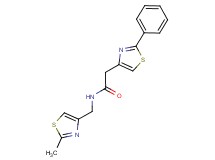 N-[(2-methyl-1,3-thiazol-4-yl)methyl]-2-(2-phenyl-1,3-thiazol-4-yl)acetamide