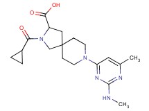 2-(cyclopropylcarbonyl)-8-[6-methyl-2-(methylamino)-4-pyrimidinyl]-2,8-diazaspiro[4.5]decane-3-carboxylic acid