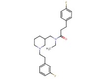 N-ethyl-3-(4-fluorophenyl)-N-({1-[2-(3-fluorophenyl)ethyl]-3-piperidinyl}methyl)propanamide