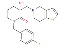 3-(6,7-dihydrothieno[3,2-c]pyridin-5(4H)-ylmethyl)-1-(4-fluorobenzyl)-3-hydroxy-2-piperidinone