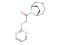(1S*,6R*)-9-[(pyrimidin-2-ylthio)acetyl]-3,9-diazabicyclo[4.2.1]nonane