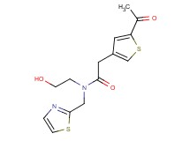 2-(5-acetyl-3-thienyl)-N-(2-hydroxyethyl)-N-(1,3-thiazol-2-ylmethyl)acetamide
