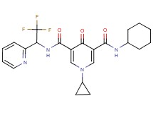N-cyclohexyl-1-cyclopropyl-4-oxo-N'-[2,2,2-trifluoro-1-(2-pyridinyl)ethyl]-1,4-dihydro-3,5-pyridinedicarboxamide
