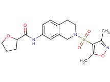 N-{2-[(3,5-dimethyl-4-isoxazolyl)sulfonyl]-1,2,3,4-tetrahydro-7-isoquinolinyl}tetrahydro-2-furancarboxamide