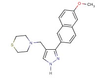 4-{[3-(6-methoxy-2-naphthyl)-1H-pyrazol-4-yl]methyl}thiomorpholine