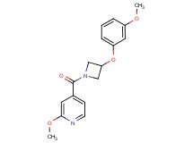 2-methoxy-4-{[3-(3-methoxyphenoxy)-1-azetidinyl]carbonyl}pyridine