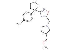 5-{[3-(methoxymethyl)-1-pyrrolidinyl]methyl}-3-[1-(4-methylphenyl)cyclopentyl]-1,2,4-oxadiazole
