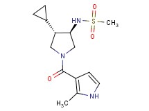 N-{(3R*,4S*)-4-cyclopropyl-1-[(2-methyl-1H-pyrrol-3-yl)carbonyl]-3-pyrrolidinyl}methanesulfonamide