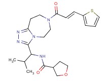 N-(2-methyl-1-{7-[(2E)-3-(2-thienyl)-2-propenoyl]-6,7,8,9-tetrahydro-5H-[1,2,4]triazolo[4,3-d][1,4]diazepin-3-yl}propyl)tetrahydro-3-furancarboxamide