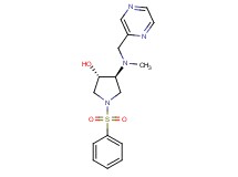 (3S*,4S*)-4-[methyl(2-pyrazinylmethyl)amino]-1-(phenylsulfonyl)-3-pyrrolidinol