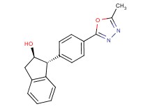 (1R*,2R*)-1-[4-(5-methyl-1,3,4-oxadiazol-2-yl)phenyl]indan-2-ol