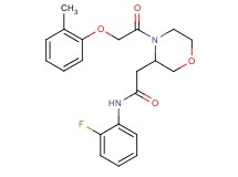 N-(2-fluorophenyl)-2-{4-[(2-methylphenoxy)acetyl]-3-morpholinyl}acetamide