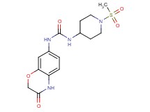 N-[1-(methylsulfonyl)piperidin-4-yl]-N'-(3-oxo-3,4-dihydro-2H-1,4-benzoxazin-7-yl)urea