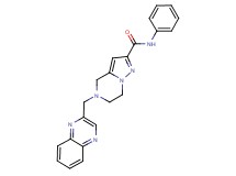 N-phenyl-5-(quinoxalin-2-ylmethyl)-4,5,6,7-tetrahydropyrazolo[1,5-a]pyrazine-2-carboxamide
