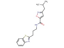 N-[3-(1,3-benzothiazol-2-yl)propyl]-3-isobutyl-5-isoxazolecarboxamide