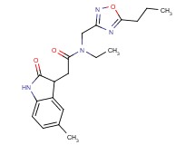 N-ethyl-2-(5-methyl-2-oxo-2,3-dihydro-1H-indol-3-yl)-N-[(5-propyl-1,2,4-oxadiazol-3-yl)methyl]acetamide