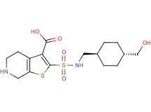 2-[({[trans-4-(hydroxymethyl)cyclohexyl]methyl}amino)sulfonyl]-4,5,6,7-tetrahydrothieno[2,3-c]pyridine-3-carboxylic acid