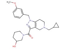 1-{[5-(cyclopropylmethyl)-1-(3-methoxybenzyl)-4,5,6,7-tetrahydro-1H-pyrazolo[4,3-c]pyridin-3-yl]carbonyl}-3-piperidinol