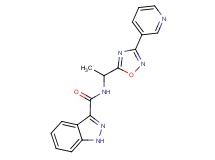 N-[1-(3-pyridin-3-yl-1,2,4-oxadiazol-5-yl)ethyl]-1H-indazole-3-carboxamide