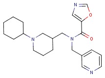 N-[(1-cyclohexylpiperidin-3-yl)methyl]-N-(pyridin-3-ylmethyl)-1,3-oxazole-5-carboxamide
