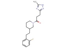 3-[2-(2-fluorophenyl)ethyl]-1-[3-(5-methyl-1H-1,2,4-triazol-3-yl)propanoyl]piperidine