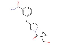 3-[(1-{[1-(hydroxymethyl)cyclopropyl]carbonyl}-3-pyrrolidinyl)methyl]benzamide