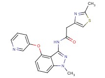 N-[1-methyl-4-(pyridin-3-yloxy)-1H-indazol-3-yl]-2-(2-methyl-1,3-thiazol-4-yl)acetamide
